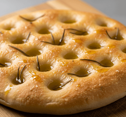 Focaccia genovese appena sfornata